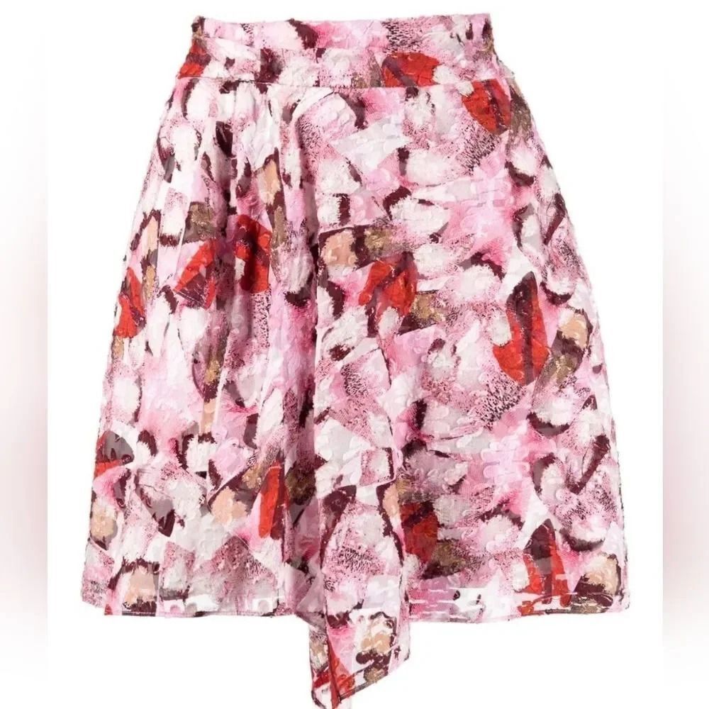 IRO Paris Cartis High Waisted Ruffle Silk Mini Skirt